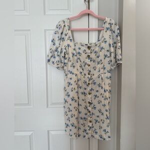 Old Navy Blue Floral Mini Dress with Pockets